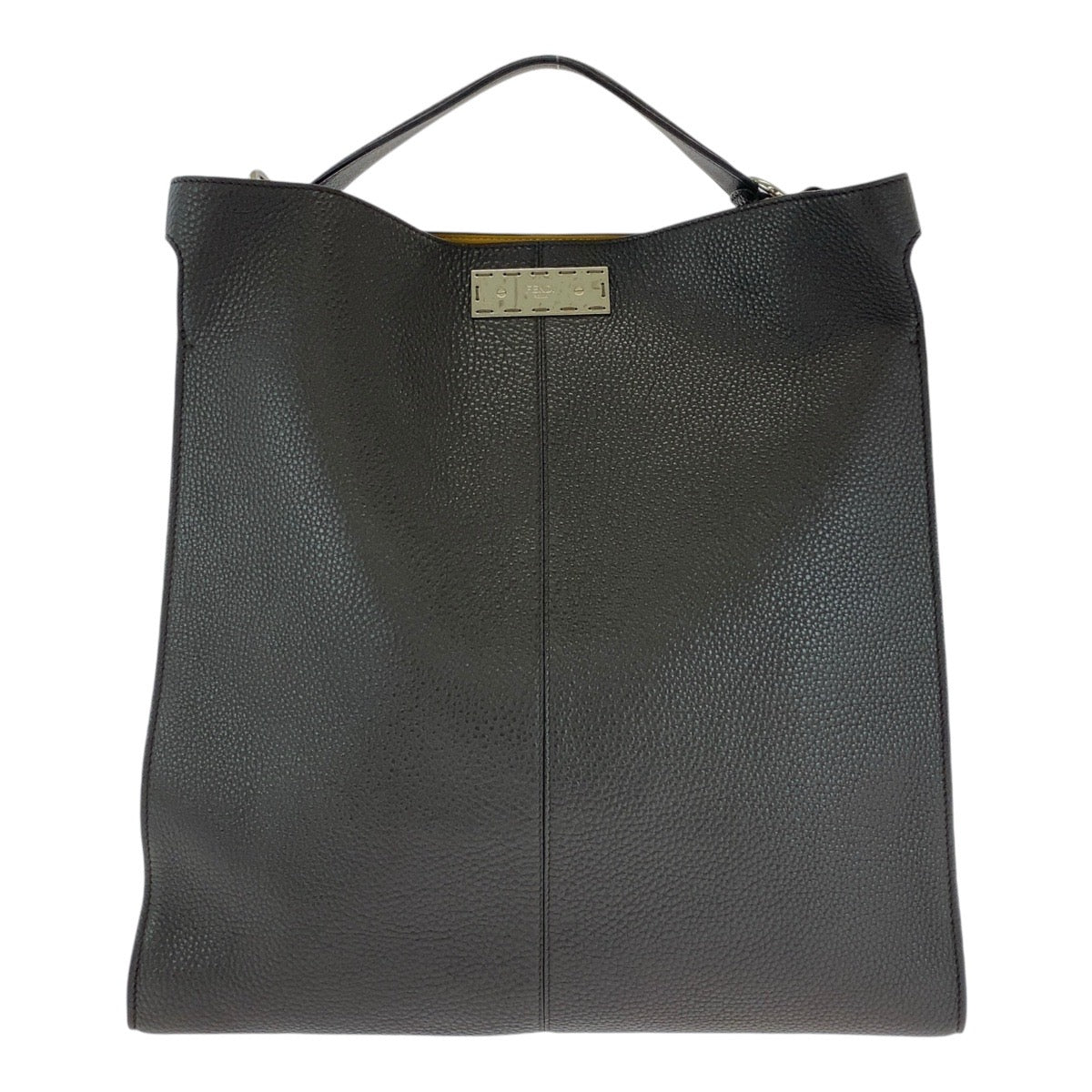 14721
FENDI フェンディ ピーカブー エックスライト フィット ブラウン シルバー金具 レザー ビジネスバッグ  ブリーフケース  メンズ