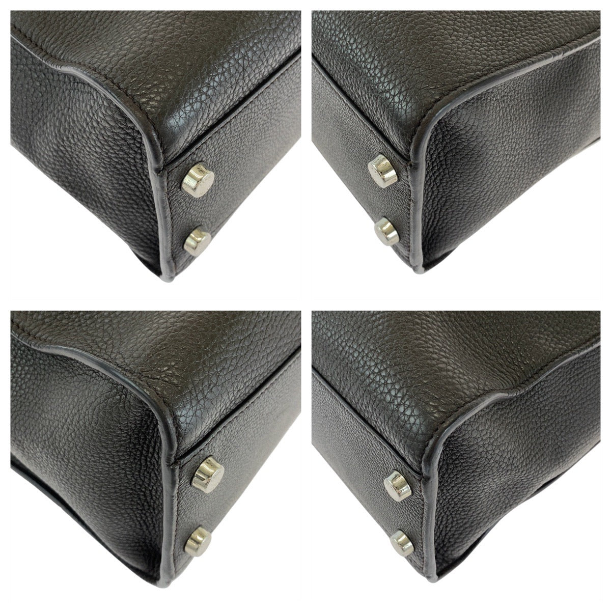 14721
FENDI フェンディ ピーカブー エックスライト フィット ブラウン シルバー金具 レザー ビジネスバッグ  ブリーフケース  メンズ