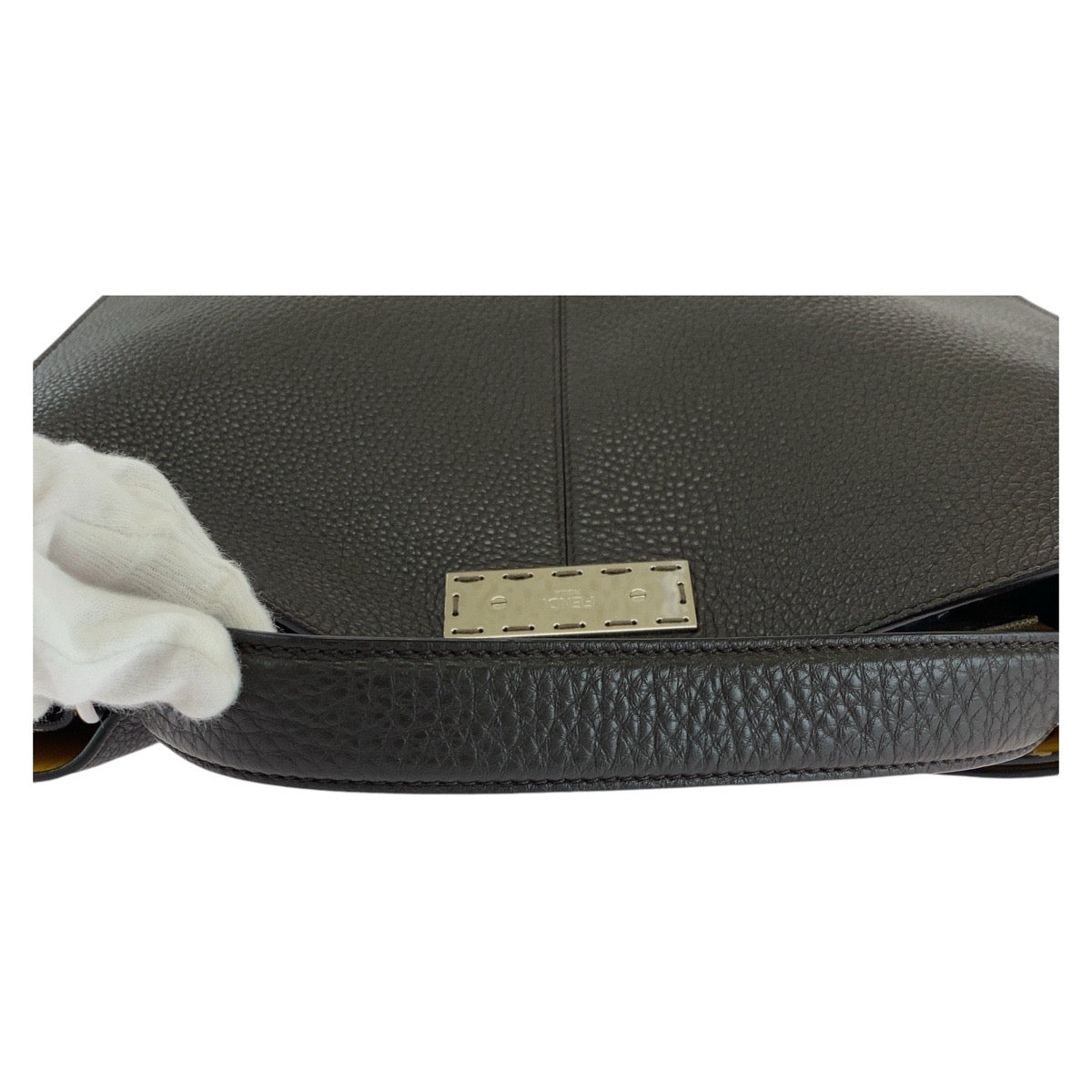 14721
FENDI フェンディ ピーカブー エックスライト フィット ブラウン シルバー金具 レザー ビジネスバッグ  ブリーフケース  メンズ