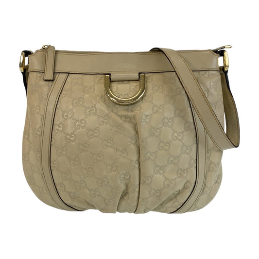 14722
GUCCI グッチ アビー グッチシマ アイボリー ホワイト ゴールド金具 レザー 203257 斜め掛け ショルダーバッグ メッセンジャーバッグ  レディース