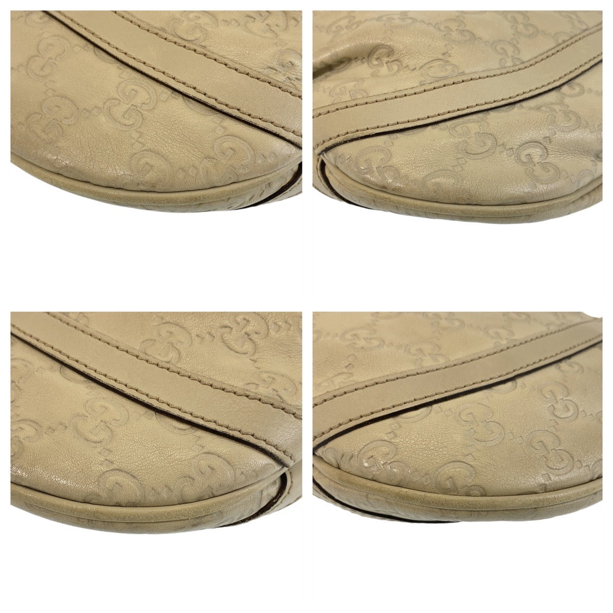 14722
GUCCI グッチ アビー グッチシマ アイボリー ホワイト ゴールド金具 レザー 203257 斜め掛け ショルダーバッグ メッセンジャーバッグ  レディース