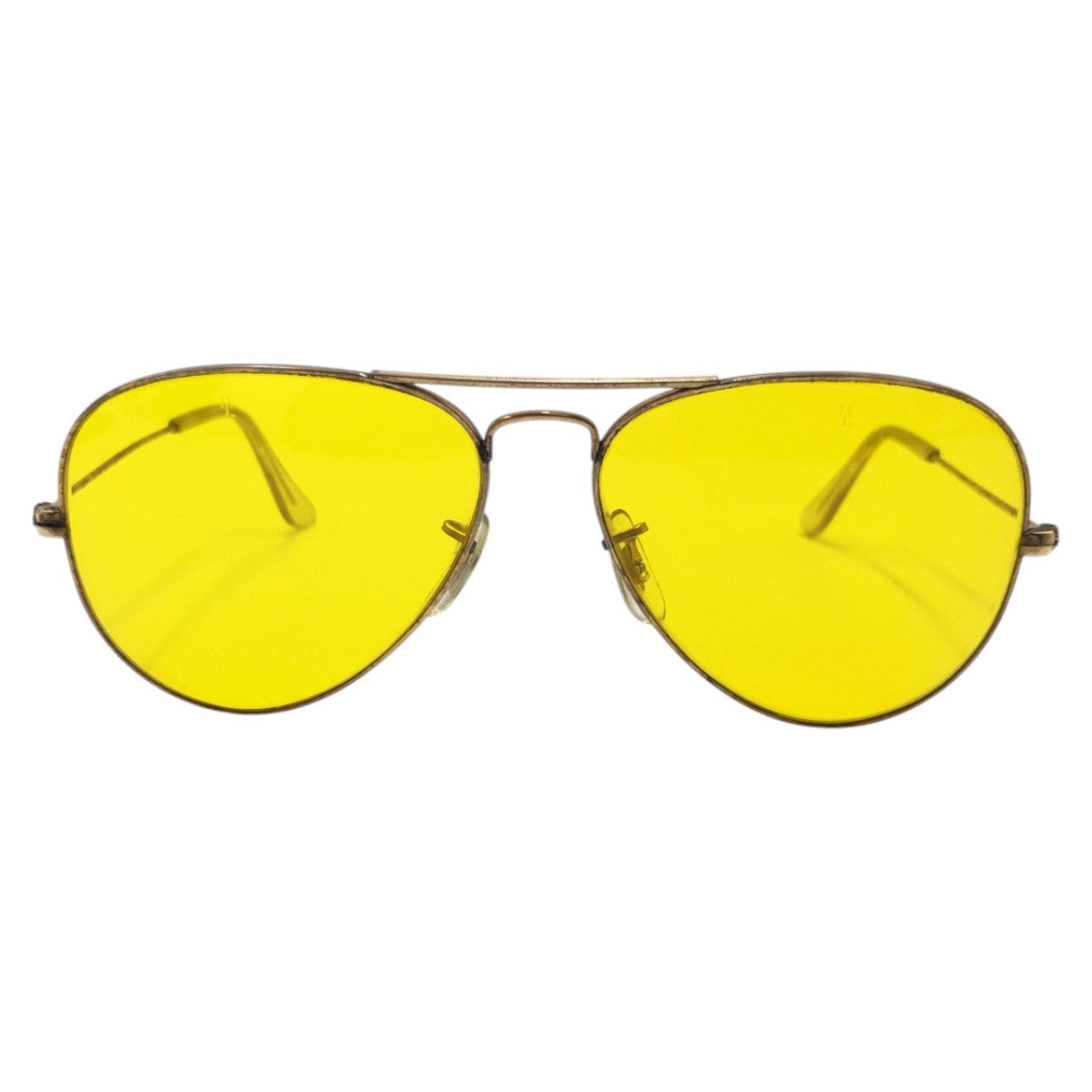 14727
Ray-Ban レイバン ヴィンテージ B&L RAY-BAN U.S.A アビエーター イエロー ゴールド メタル サングラス ティアドロップ  メンズ