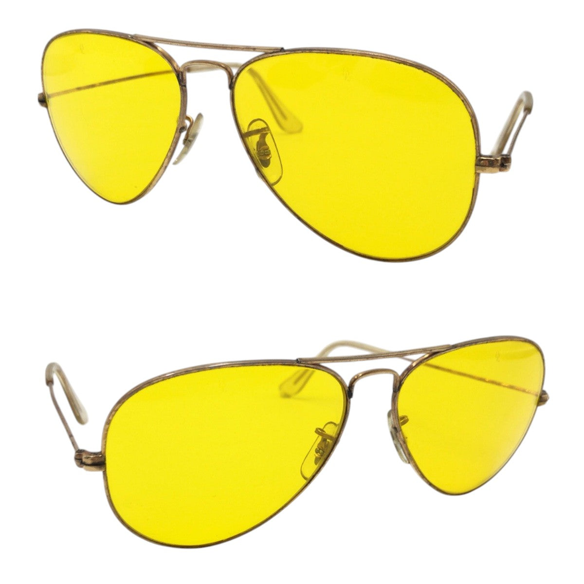 14727
Ray-Ban レイバン ヴィンテージ B&L RAY-BAN U.S.A アビエーター イエロー ゴールド メタル サングラス ティアドロップ  メンズ