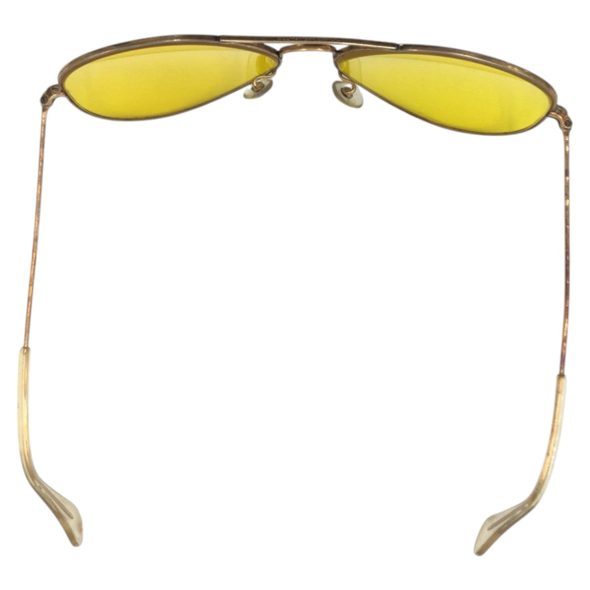 14727
Ray-Ban レイバン ヴィンテージ B&L RAY-BAN U.S.A アビエーター イエロー ゴールド メタル サングラス ティアドロップ  メンズ
