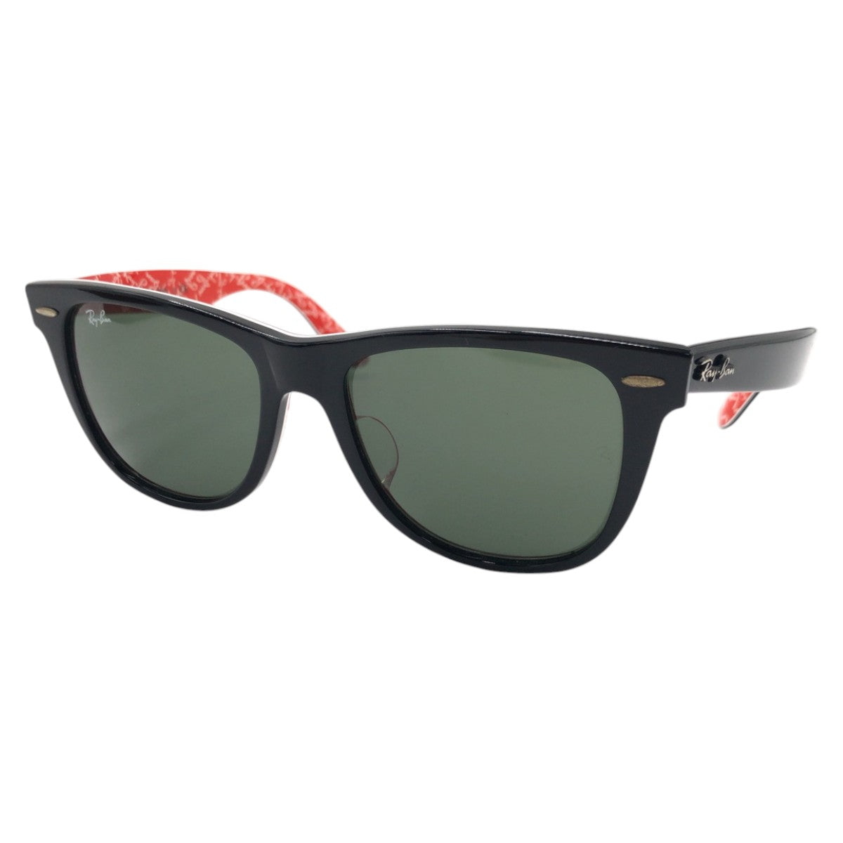 14728
Ray-Ban レイバン ウェイファーラー ブラック 黒 レッド プラスチック RB2140-F 1016 5418 3N サングラス ウェリントン  メンズ