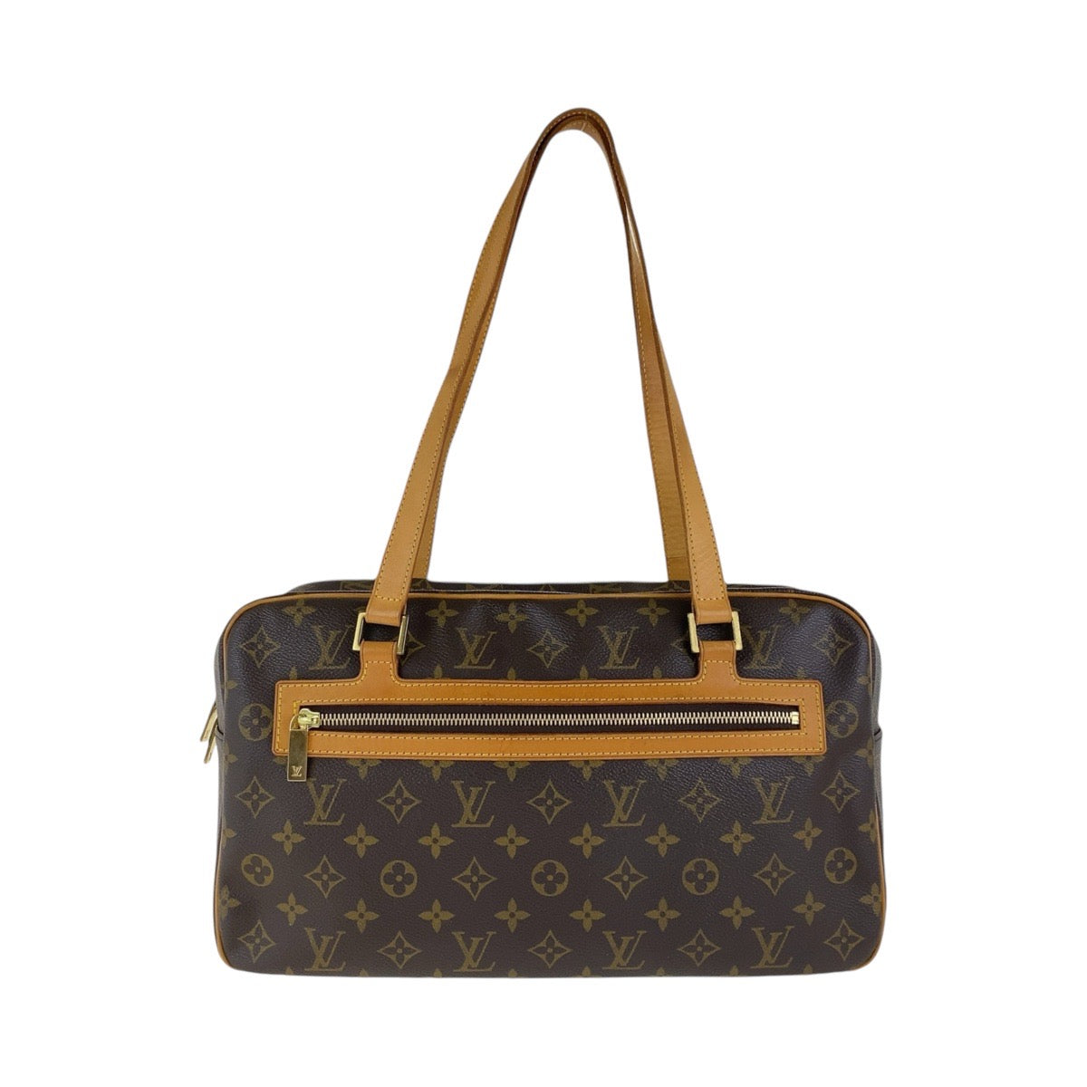 14729
LOUIS VUITTON ルイヴィトン モノグラム シテGM ブラウン ゴールド金具 PVC / レザー M51181 ショルダーバッグ  レディース AB56