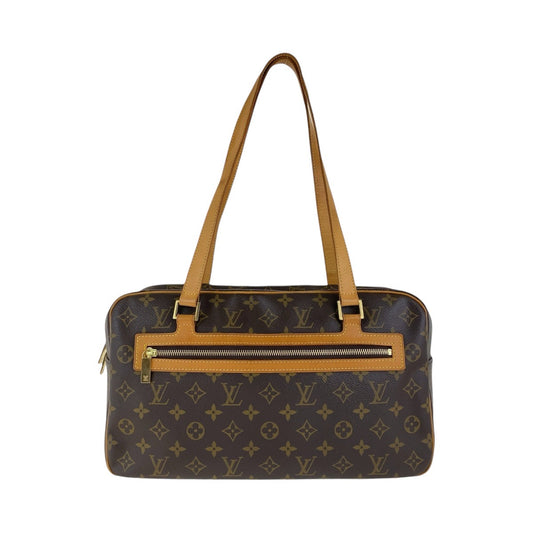 14729
LOUIS VUITTON ルイヴィトン モノグラム シテGM ブラウン ゴールド金具 PVC / レザー M51181 ショルダーバッグ  レディース AB56