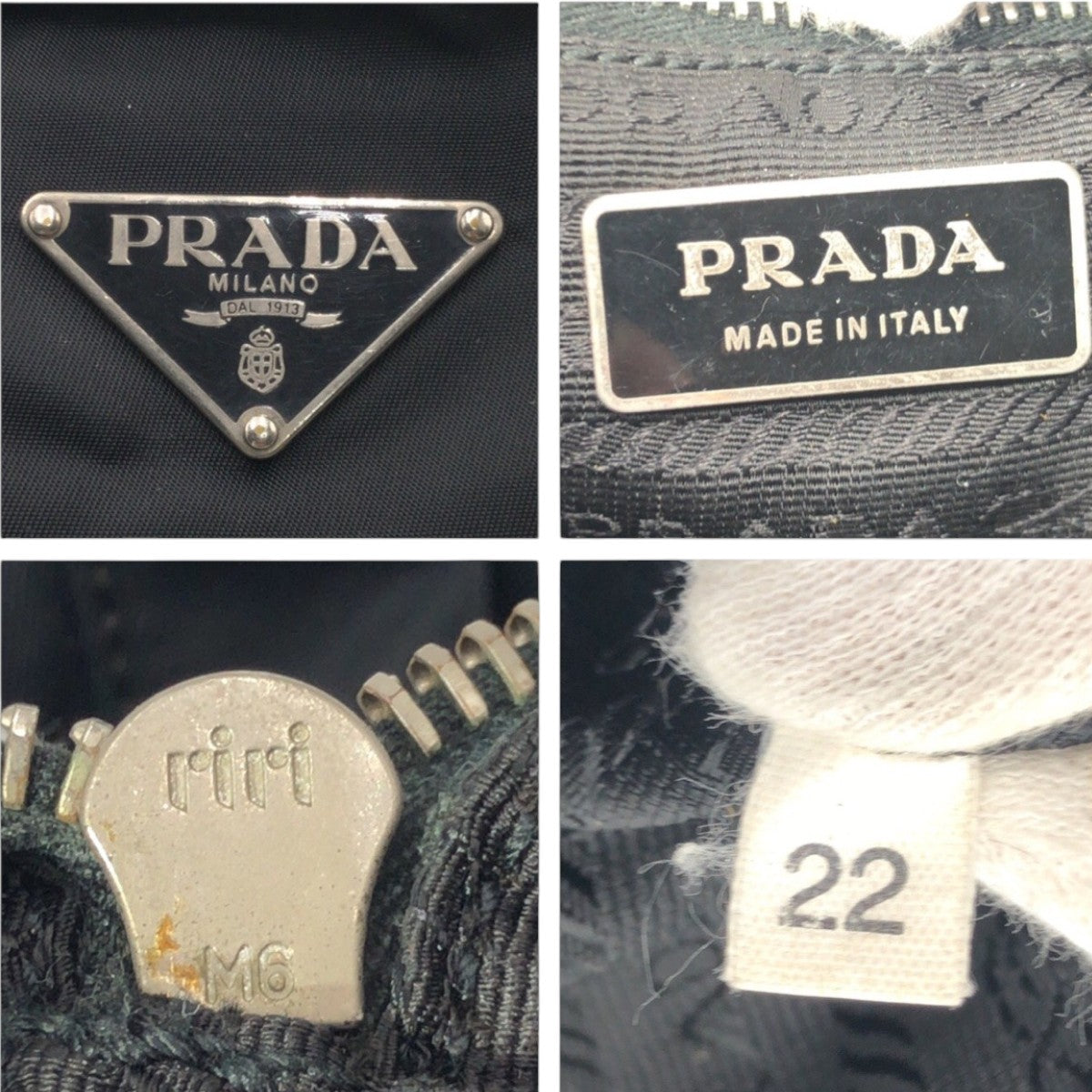 14731
PRADA プラダ テスート 三角ロゴ ブラック 黒 ナイロン トートバッグ ショルダーバッグ ハンドバッグ 男女兼用 レディース AB32