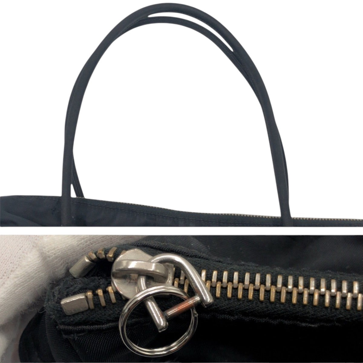 14731
PRADA プラダ テスート 三角ロゴ ブラック 黒 ナイロン トートバッグ ショルダーバッグ ハンドバッグ 男女兼用 レディース AB32