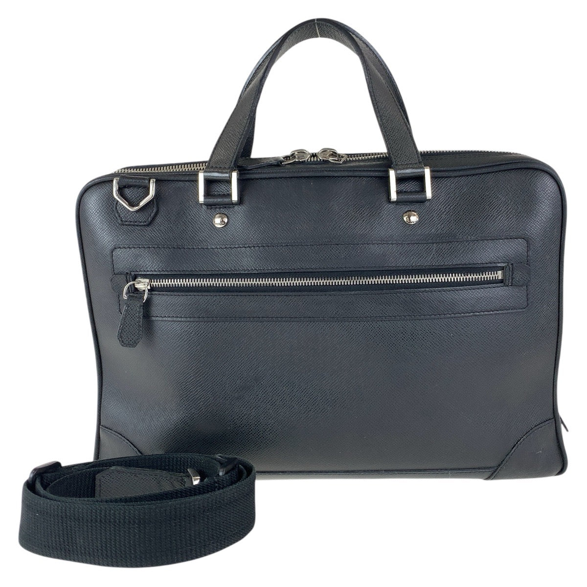 14733
LOUIS VUITTON ルイヴィトン タイガ アレクサンダー アルドワーズ ブラック 黒 シルバー金具 レザー M31162 ビジネスバッグ ブリーフケース 2way  メンズ