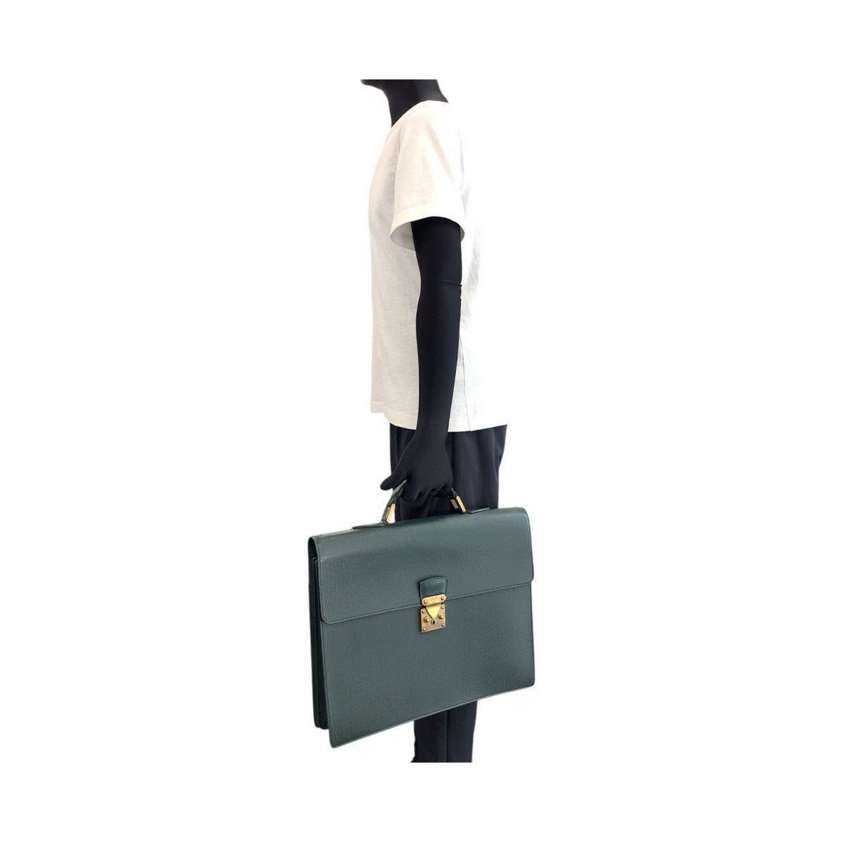 14735
LOUIS VUITTON ルイヴィトン タイガ モスコバ エピセア ダークグリーン ゴールド金具 レザー M30034 ビジネスバッグ ブリーフケース  メンズ