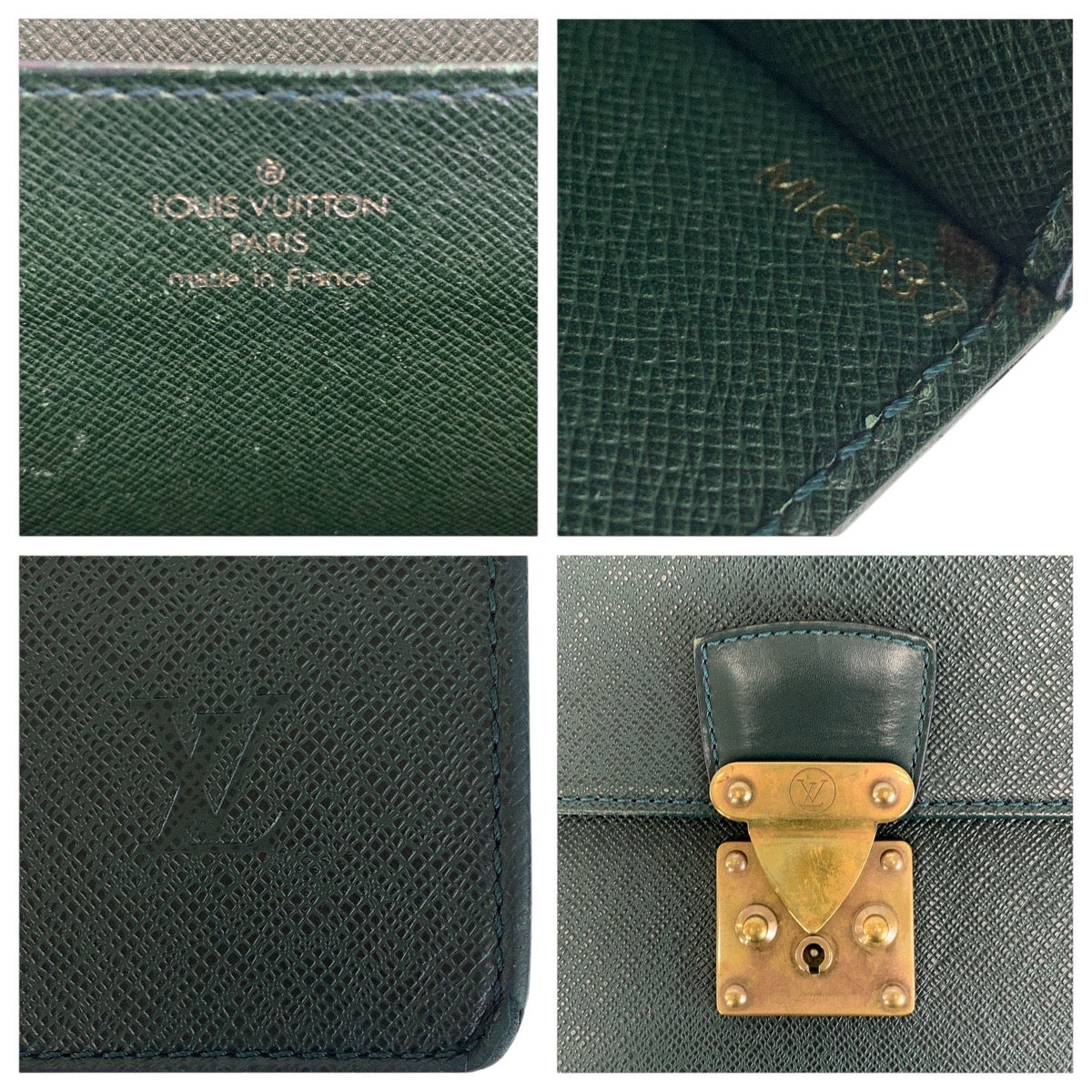 14735
LOUIS VUITTON ルイヴィトン タイガ モスコバ エピセア ダークグリーン ゴールド金具 レザー M30034 ビジネスバッグ ブリーフケース  メンズ