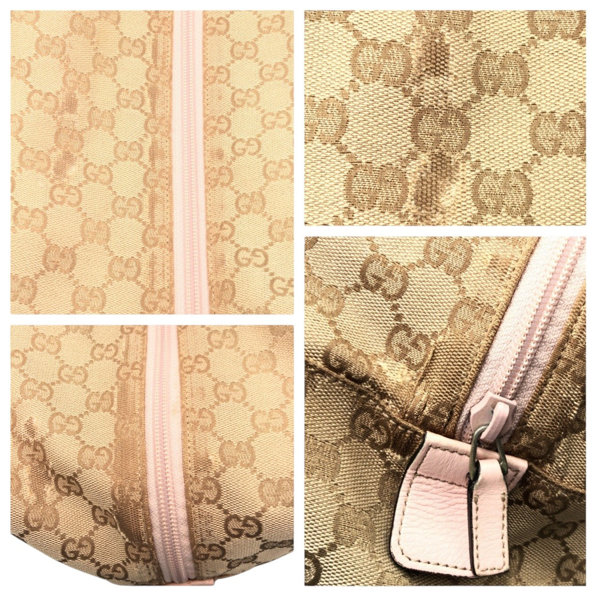 14737
GUCCI グッチ GG柄 ブラウン ピンク GGキャンバス 153240 ボストンバッグ 男女兼用 レディース AB48