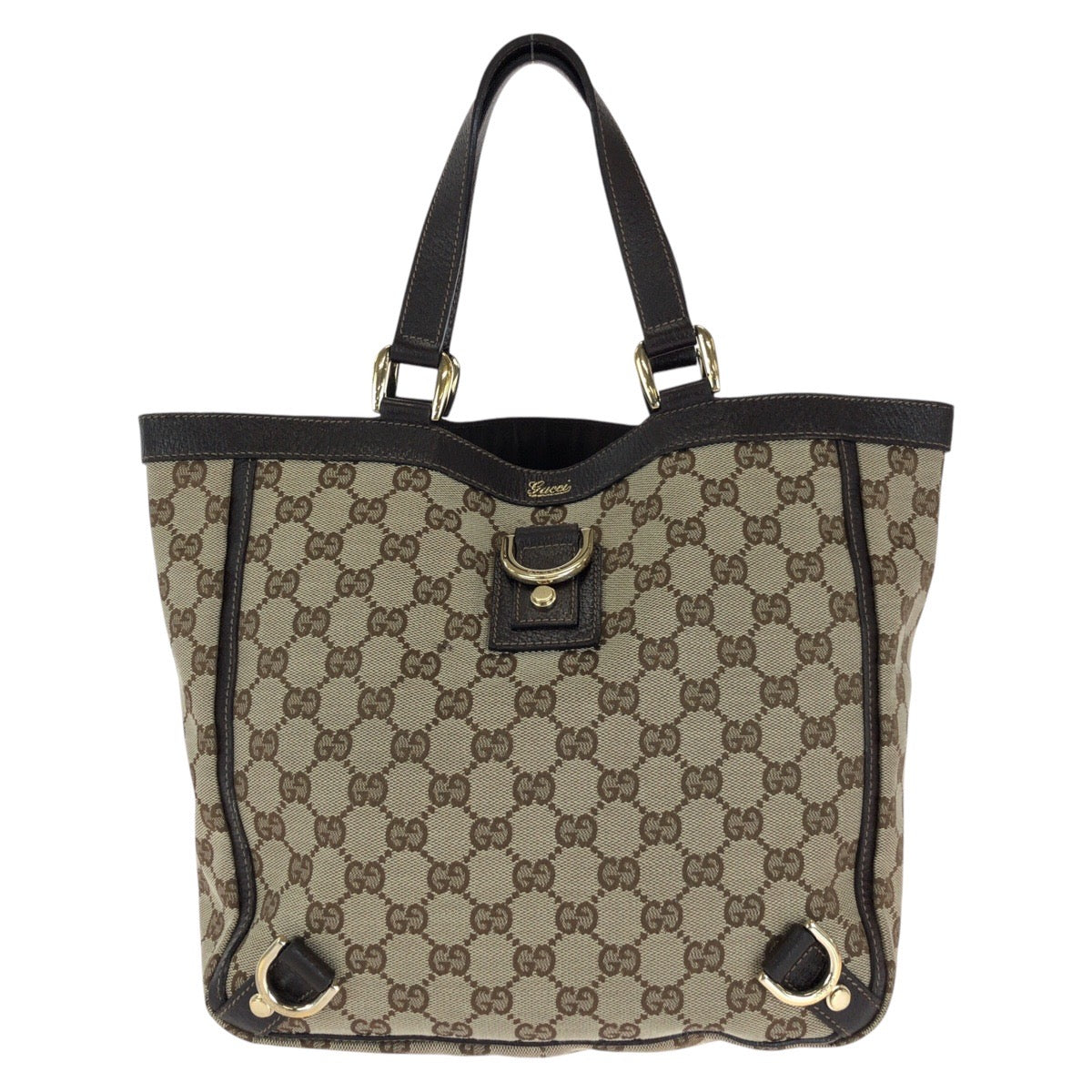 14739
GUCCI グッチ アビー ブラウン ゴールド金具 GGキャンバス / レザー 130739 トートバッグ ハンドバッグ  レディース