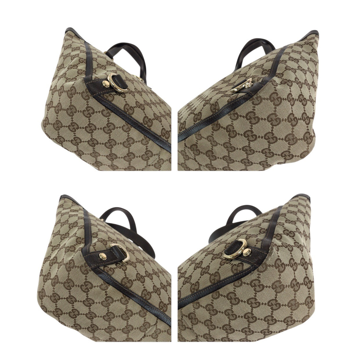 14739
GUCCI グッチ アビー ブラウン ゴールド金具 GGキャンバス / レザー 130739 トートバッグ ハンドバッグ  レディース
