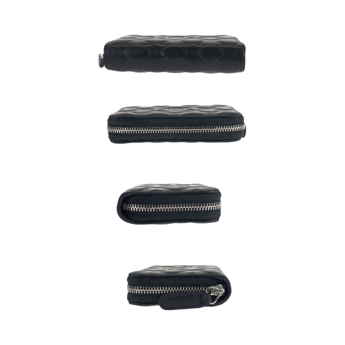 14740
CHANEL シャネル ココマーク ブラック 黒 シルバー金具 コインケース フラグメントケース  レディース