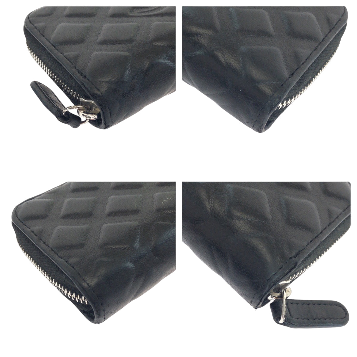 14740
CHANEL シャネル ココマーク ブラック 黒 シルバー金具 コインケース フラグメントケース  レディース