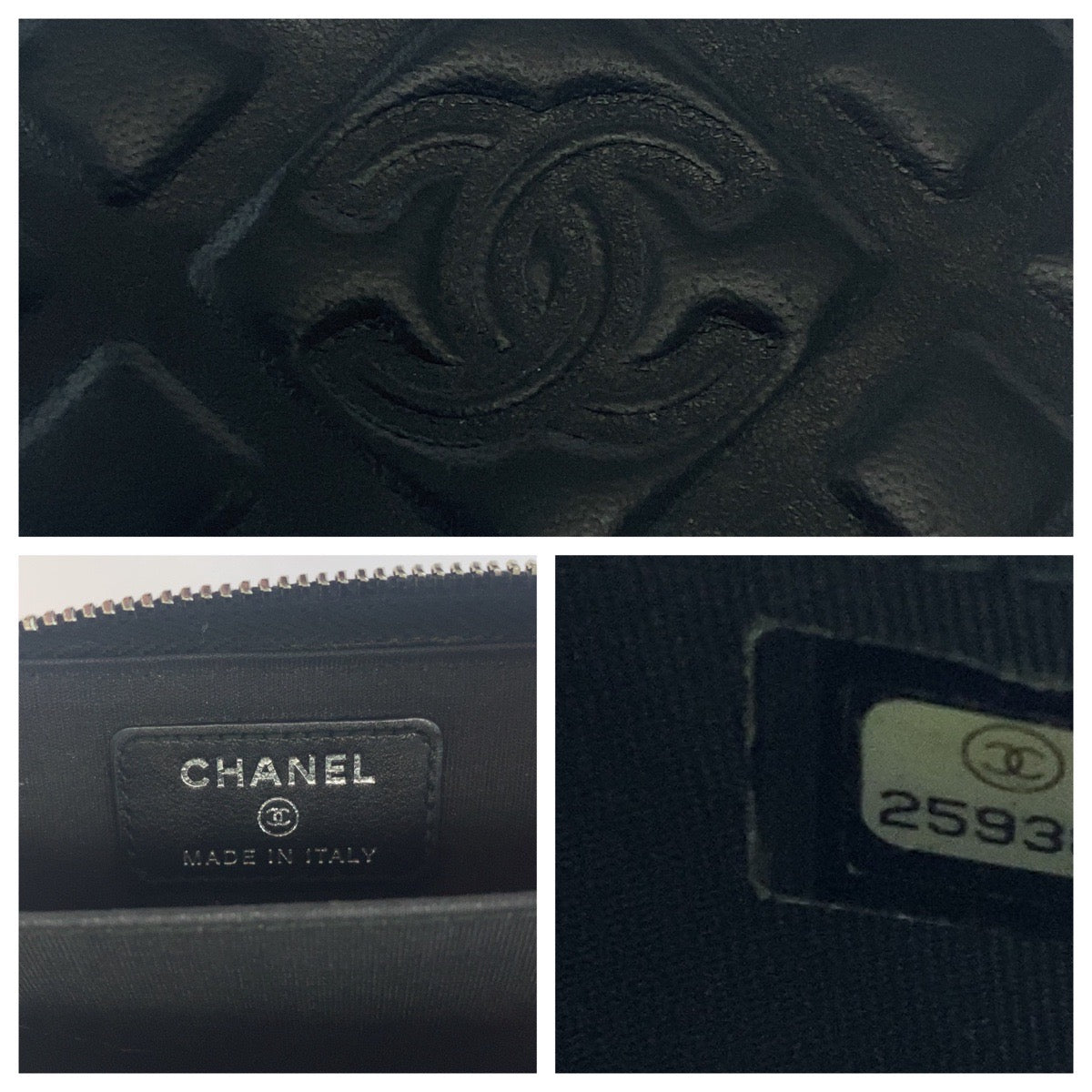 14740
CHANEL シャネル ココマーク ブラック 黒 シルバー金具 コインケース フラグメントケース  レディース