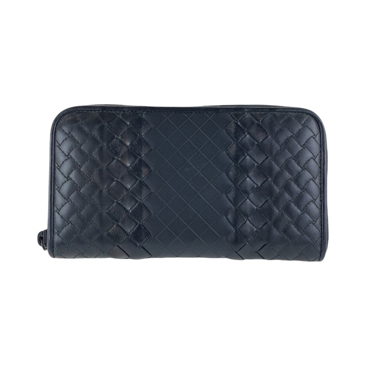 14742
BOTTEGAVENETA ボッテガヴェネタ イントレチャート ブラック 黒 レザー 長財布 ロングウォレット  メンズ ABP22