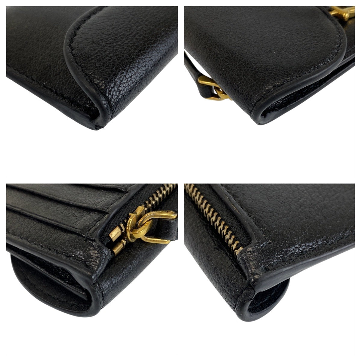 14743
Dior ディオール サドル ブラック 黒 ゴールド金具 レザー カードケース コインケース  レディース