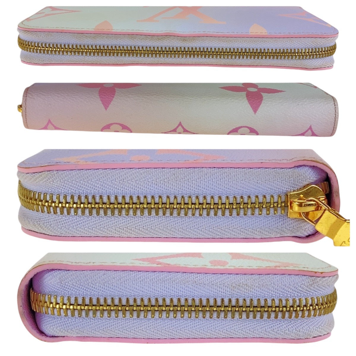 14746
LOUIS VUITTON ルイヴィトン モノグラム サンライズ ジッピーウォレット マルチカラー パステルピンク PVC M81340 長財布 ロングウォレット  レディース