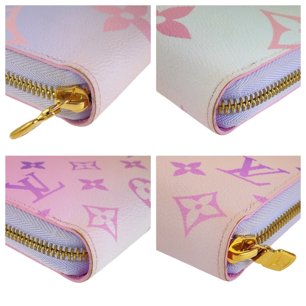 14746
LOUIS VUITTON ルイヴィトン モノグラム サンライズ ジッピーウォレット マルチカラー パステルピンク PVC M81340 長財布 ロングウォレット  レディース