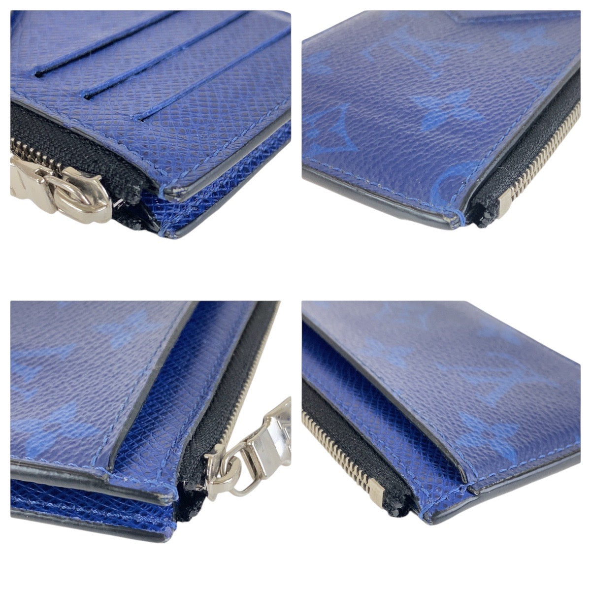 14748
LOUIS VUITTON ルイヴィトン タイガラマ モノグラム コインカードホルダー ブルー シルバー金具 PVC M30270 コインケース フラグメントケース  メンズ