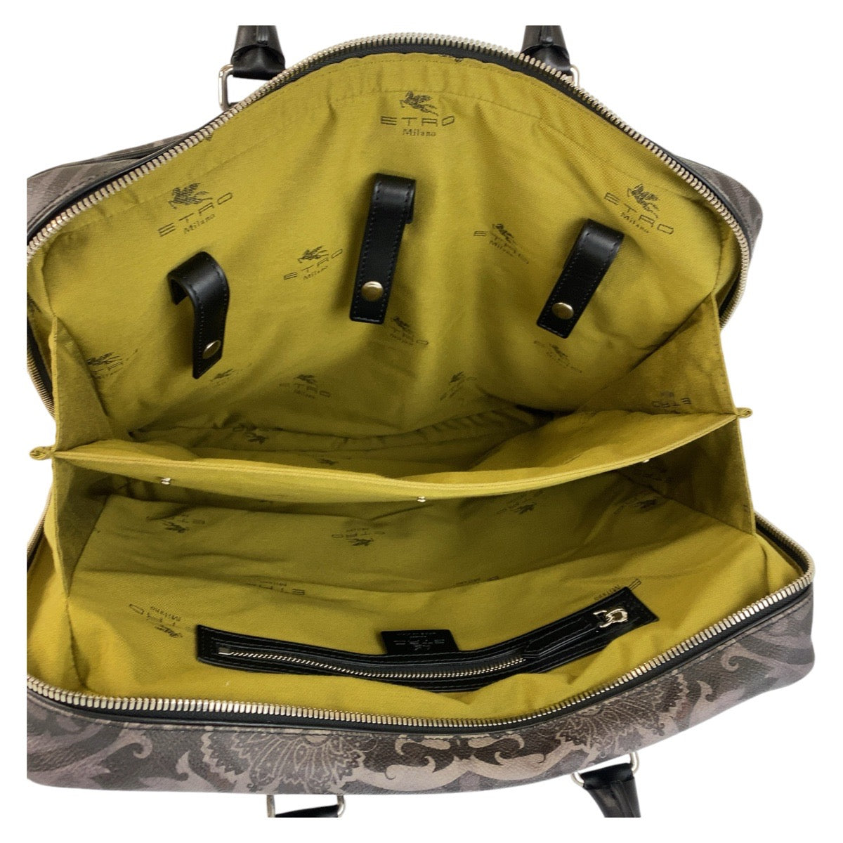 14608
ETRO エトロ ブラック 黒 シルバー金具 PVC / レザー ビジネスバッグ ブリーフケース  メンズ