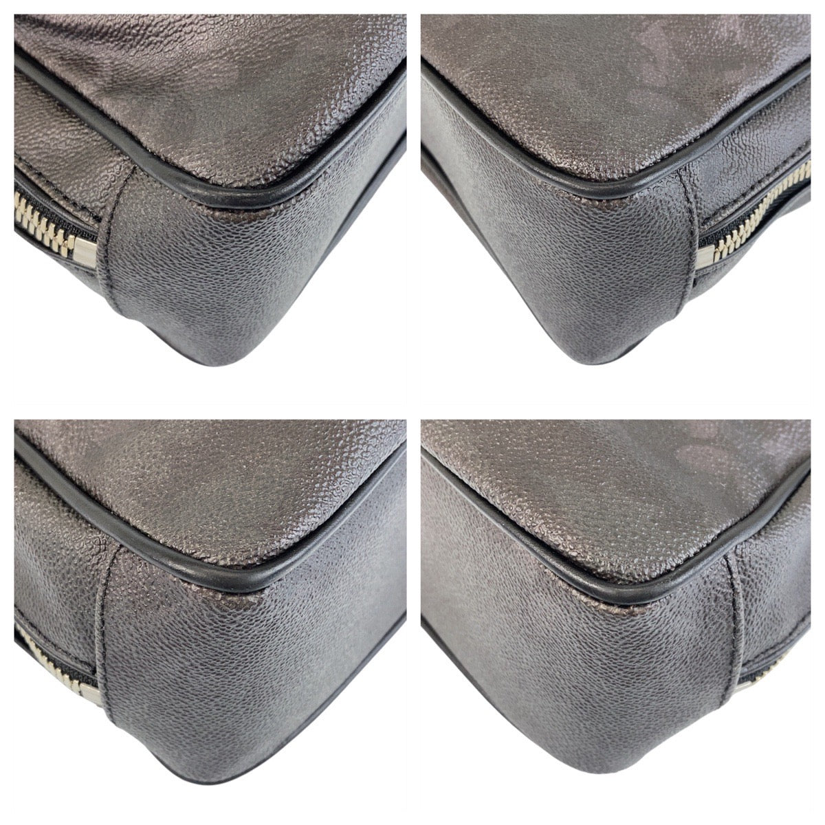 14608
ETRO エトロ ブラック 黒 シルバー金具 PVC / レザー ビジネスバッグ ブリーフケース  メンズ