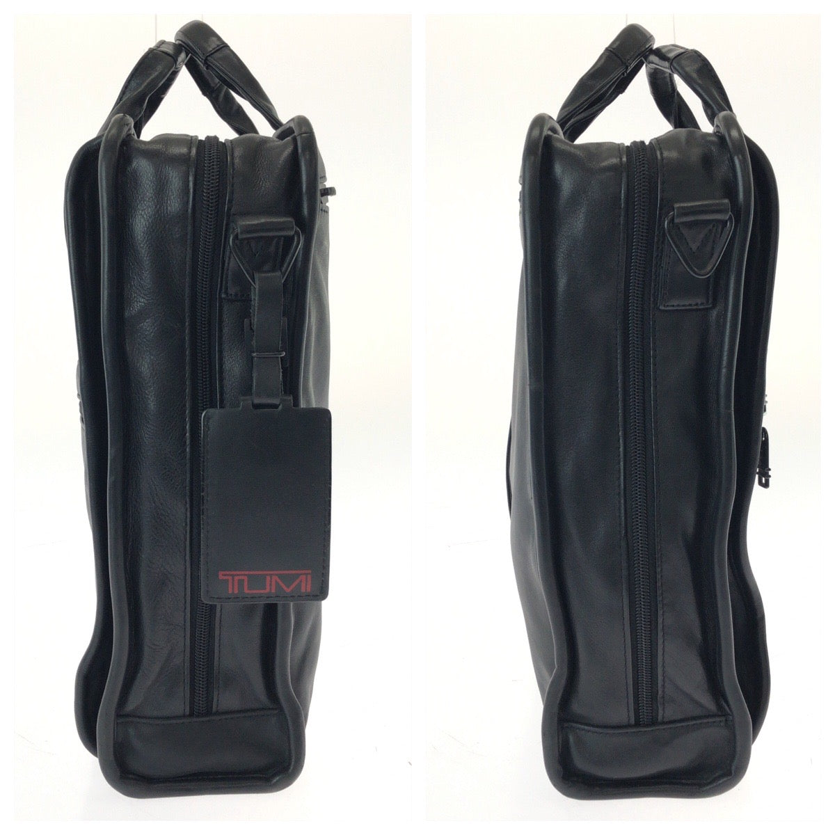 14750
TUMI トゥミ ブラック 黒 シルバー金具 レザー ショルダーバッグ ビジネスバッグ  メンズ