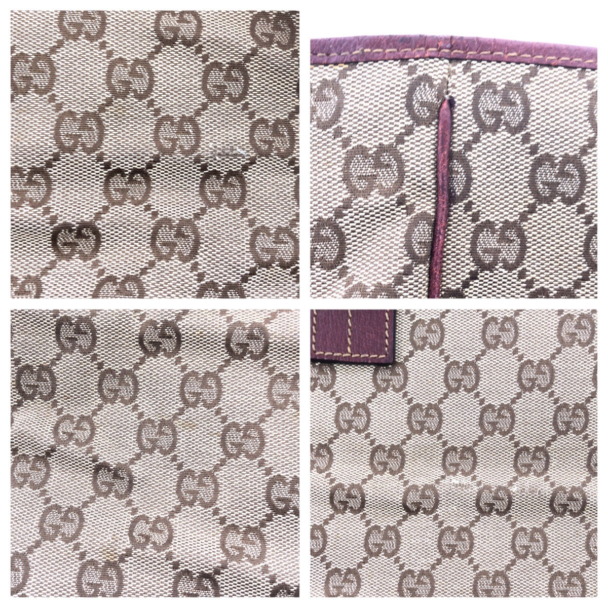 14751
GUCCI グッチ ブラウン シルバー金具 GGキャンバス / レザー 113017 トートバッグ ショルダーバッグ  レディース