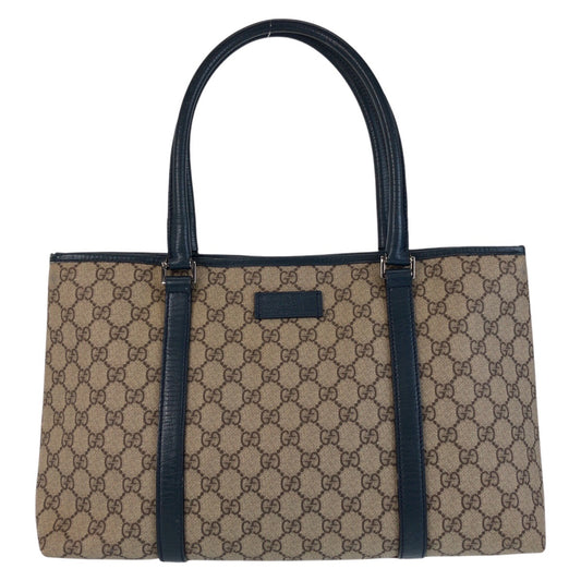 14752
GUCCI グッチ ブラウン シルバー金具 GGスプリームキャンバス / レザー 114595 トートバッグ ショルダーバッグ  レディース