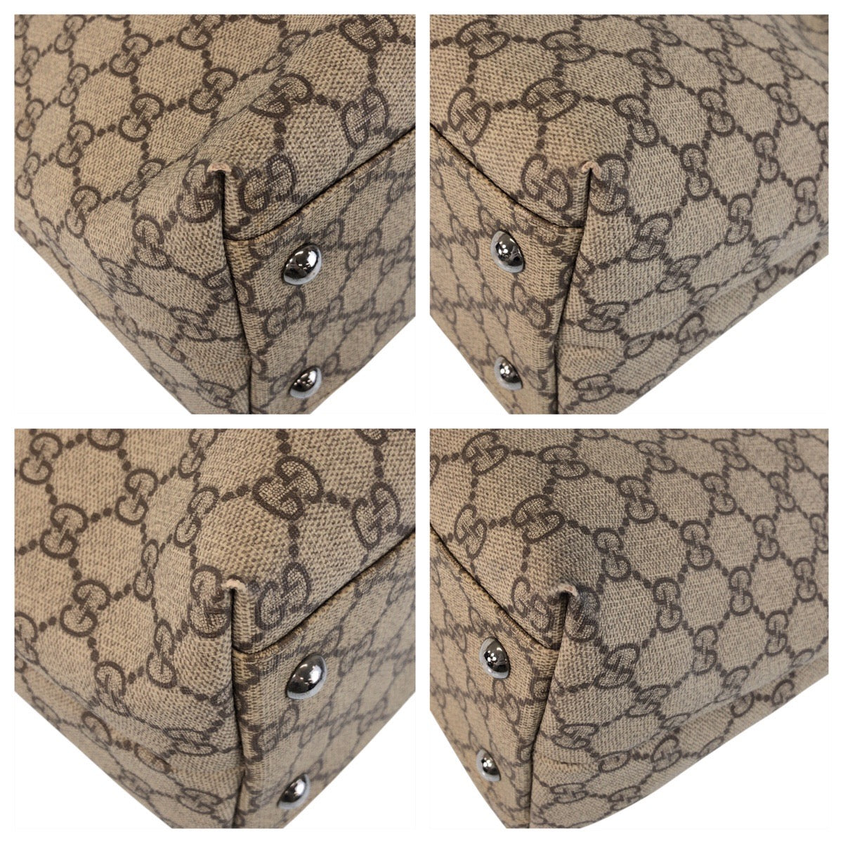14752
GUCCI グッチ ブラウン シルバー金具 GGスプリームキャンバス / レザー 114595 トートバッグ ショルダーバッグ  レディース