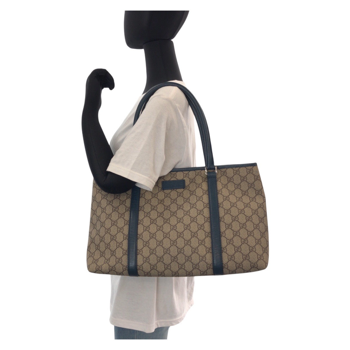 14752
GUCCI グッチ ブラウン シルバー金具 GGスプリームキャンバス / レザー 114595 トートバッグ ショルダーバッグ  レディース
