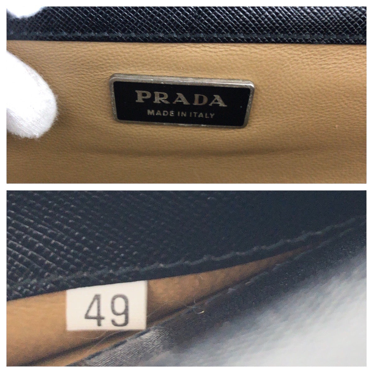 14753
PRADA プラダ サフィアーノ ブラック 黒 シルバー金具 レザー ビジネスバッグ ブリーフケース  メンズ ABP26
