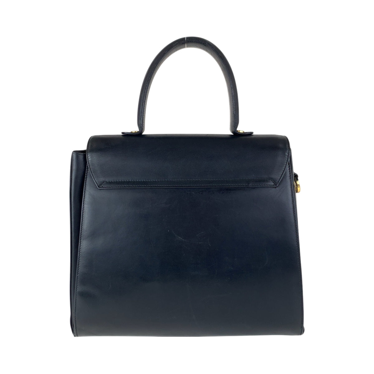 14758
Salvatore Ferragamo サルヴァトーレフェラガモ ヴィンテージ ガンチーニ ブラック 黒 ゴールド金具 レザー E210536 ハンドバッグ  レディース