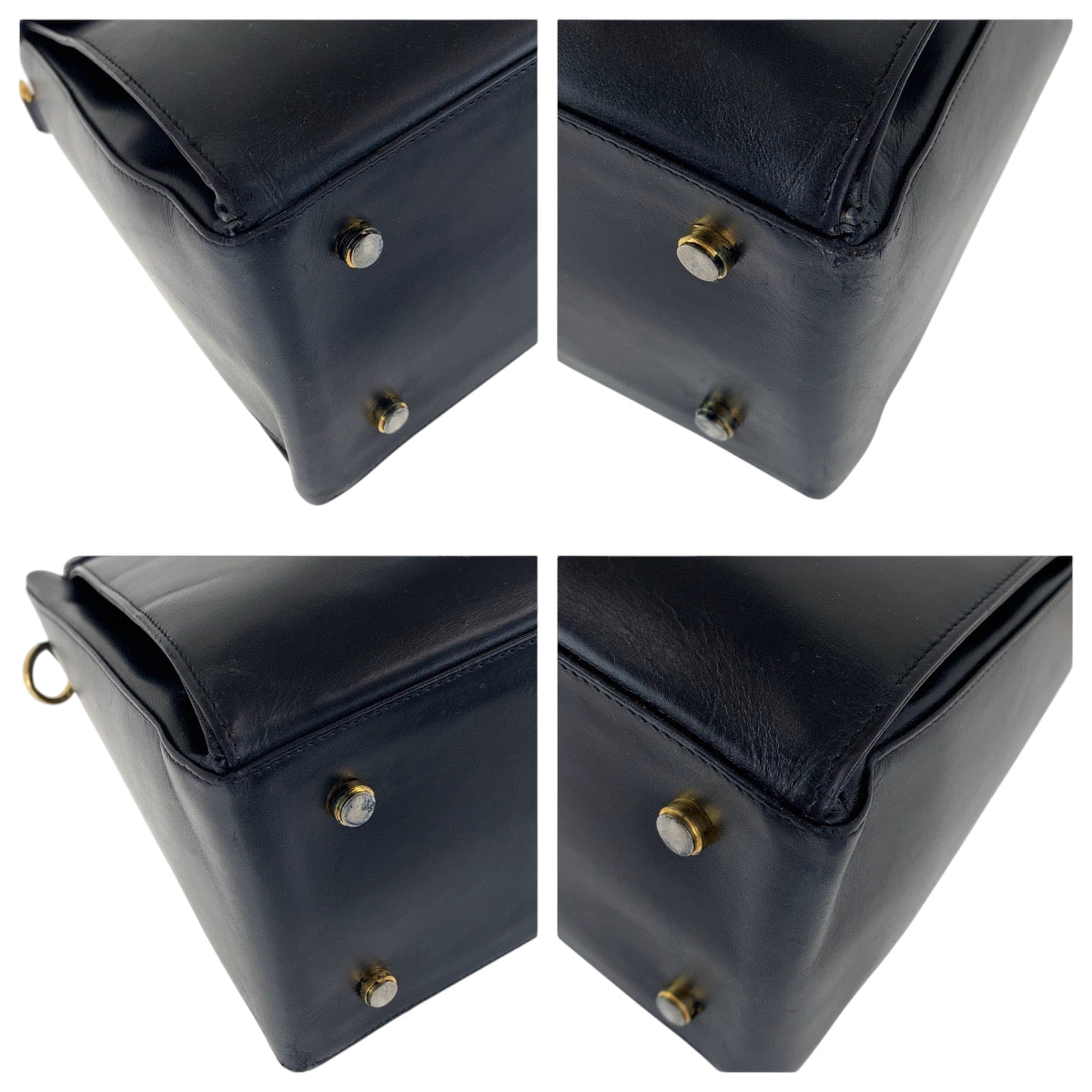 14758
Salvatore Ferragamo サルヴァトーレフェラガモ ヴィンテージ ガンチーニ ブラック 黒 ゴールド金具 レザー E210536 ハンドバッグ  レディース
