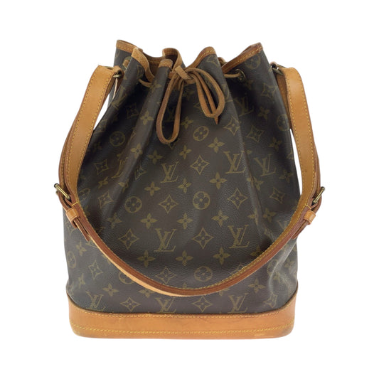 14760
LOUIS VUITTON ルイヴィトン モノグラム ノエ ブラウン ゴールド金具 PVC M42224 ショルダーバッグ  レディース