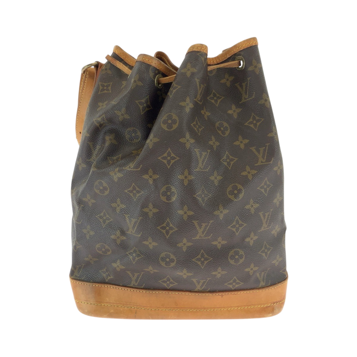 14760
LOUIS VUITTON ルイヴィトン モノグラム ノエ ブラウン ゴールド金具 PVC M42224 ショルダーバッグ  レディース