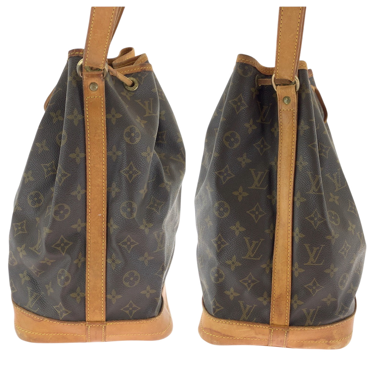 14760
LOUIS VUITTON ルイヴィトン モノグラム ノエ ブラウン ゴールド金具 PVC M42224 ショルダーバッグ  レディース