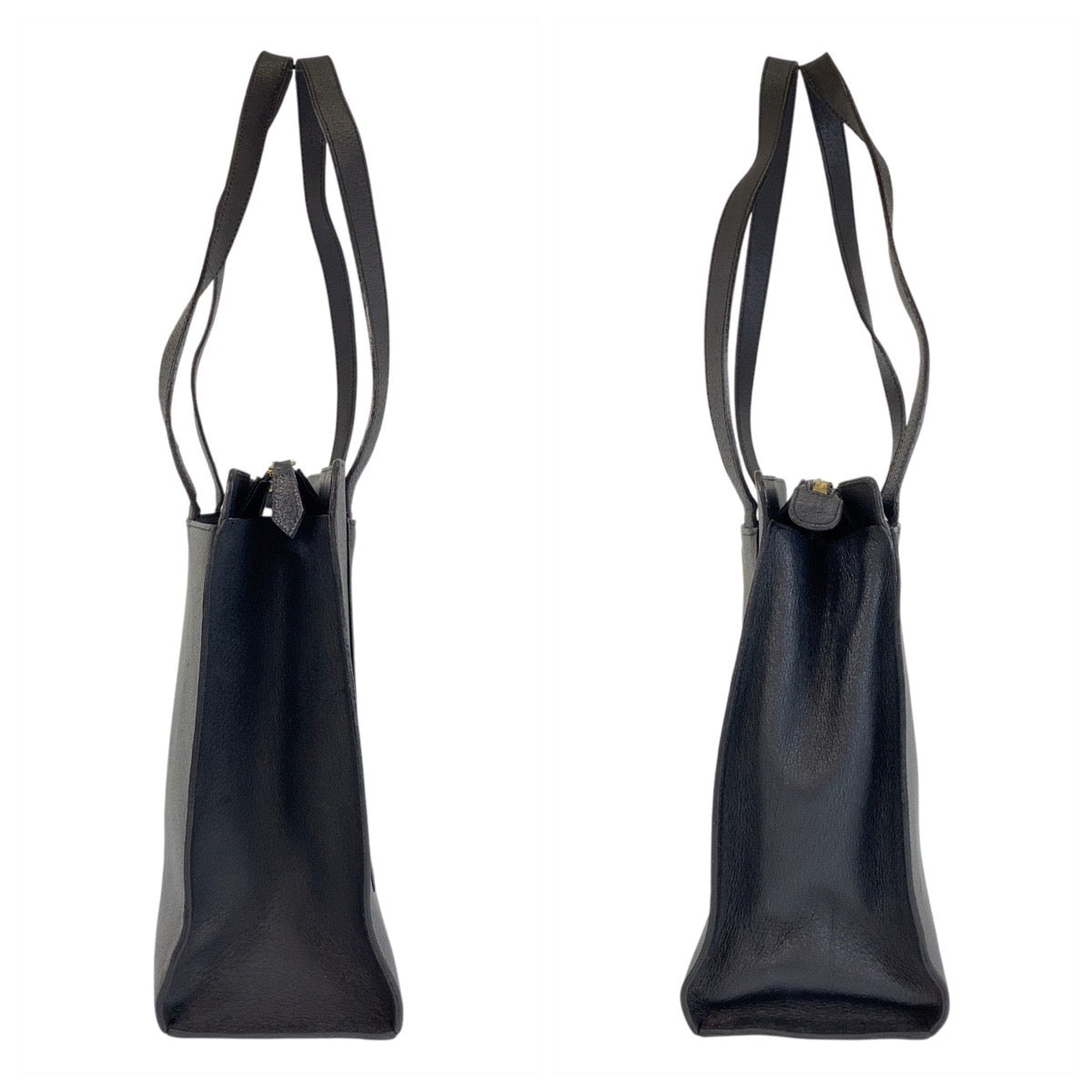 14761
YVES SAINT LAURENT イヴ サンローラン YSL ブラック 黒 ゴールド金具 レザー トートバッグ ショルダーバッグ  レディース