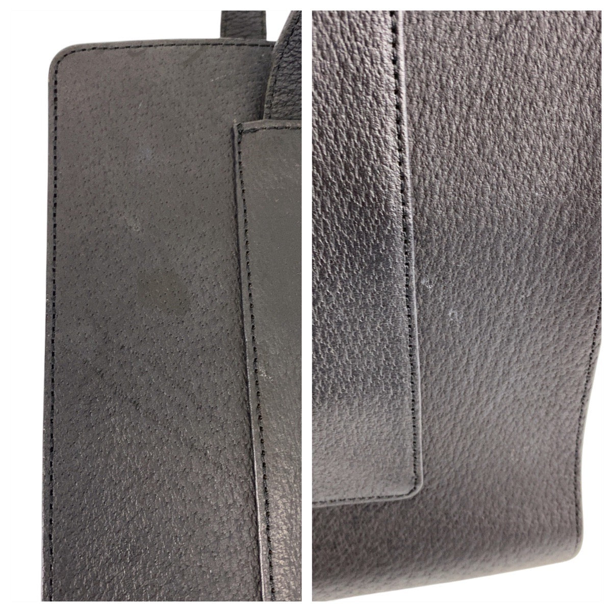 14761
YVES SAINT LAURENT イヴ サンローラン YSL ブラック 黒 ゴールド金具 レザー トートバッグ ショルダーバッグ  レディース
