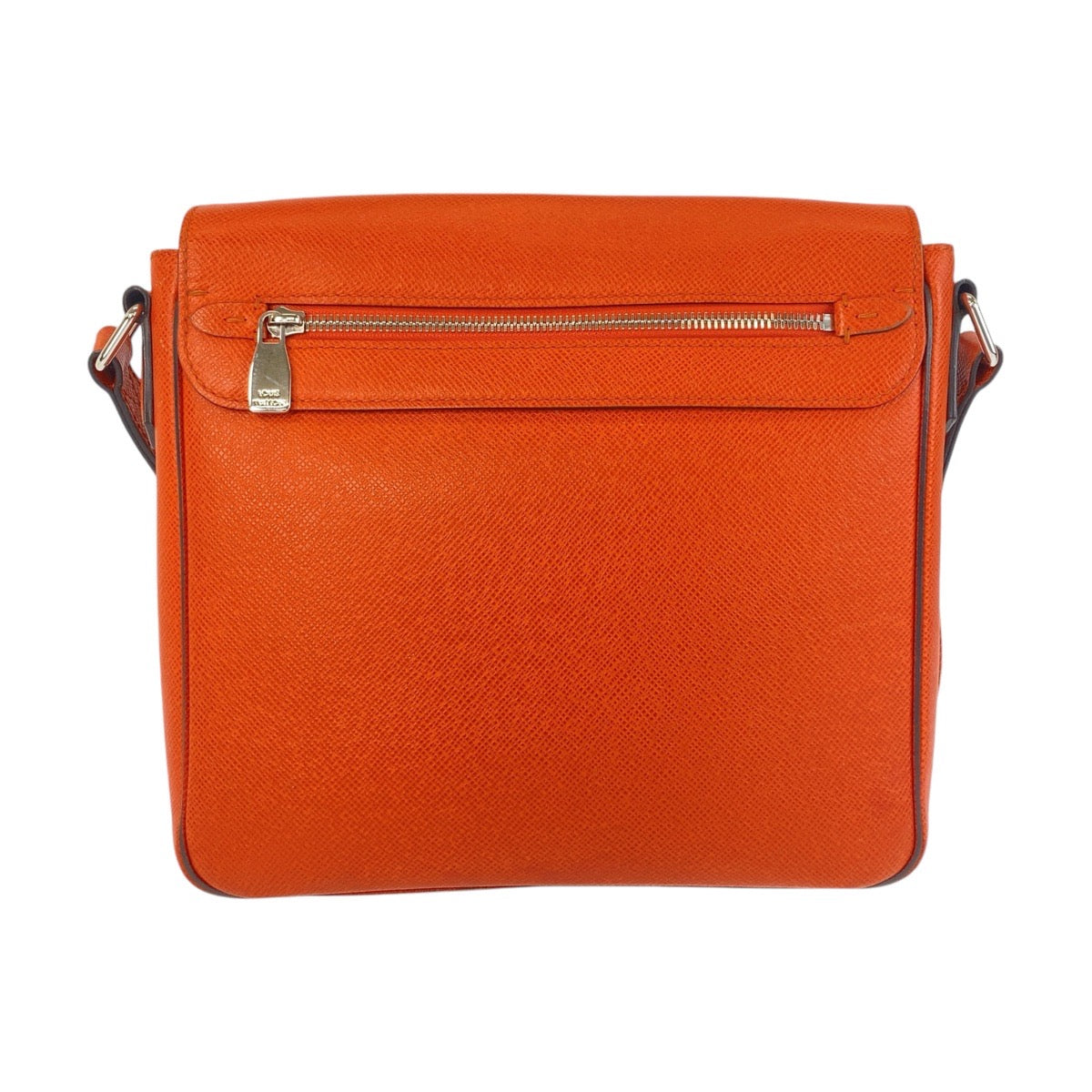 14762
LOUIS VUITTON ルイヴィトン タイガ ロマンPM オレンジ シルバー金具 レザー M30618 斜め掛け ショルダーバッグ メンズ ABP54