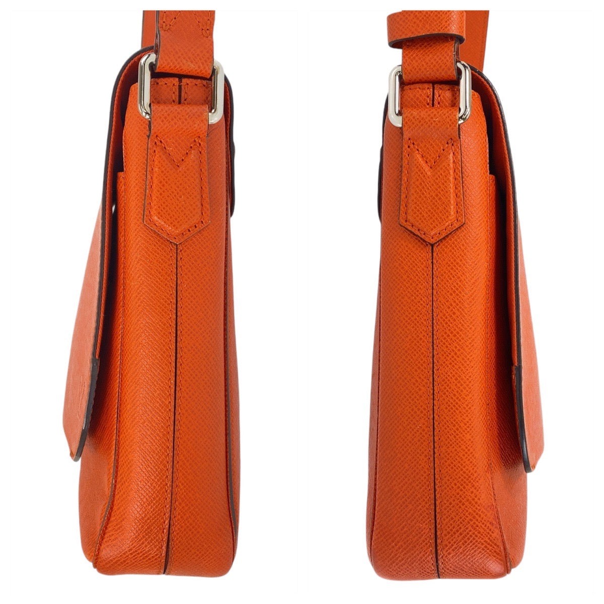 14762
LOUIS VUITTON ルイヴィトン タイガ ロマンPM オレンジ シルバー金具 レザー M30618 斜め掛け ショルダーバッグ メンズ ABP54