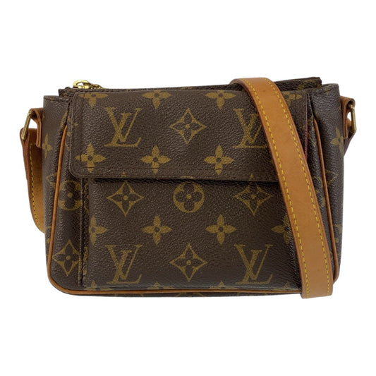 14766
LOUIS VUITTON ルイヴィトン モノグラム ヴィバシテPM ブラウン ゴールド金具 PVC / レザー M51165 斜め掛け ショルダーバッグ  レディース