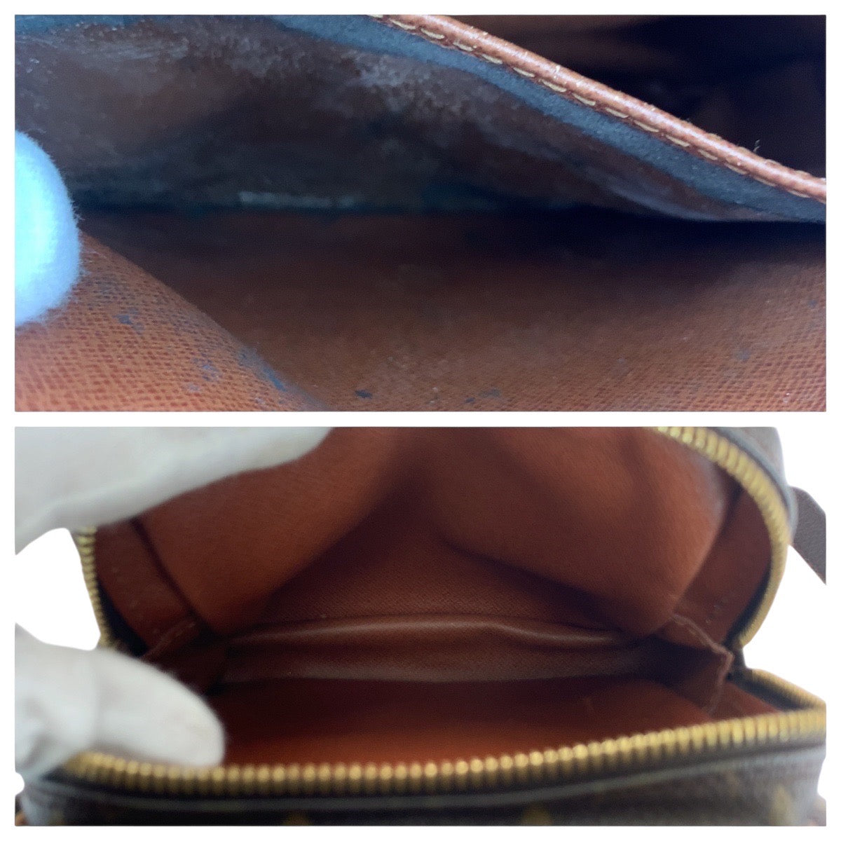 14767
LOUIS VUITTON ルイヴィトン モノグラム アマゾン ブラウン ゴールド金具 PVC / レザー M45236 ショルダーバッグ ポシェット  レディース