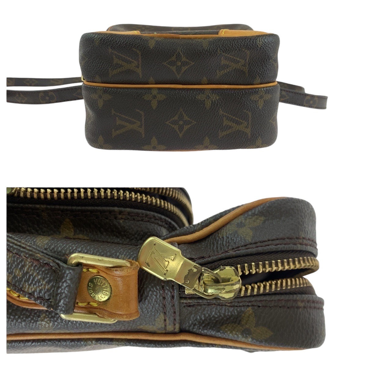 14767
LOUIS VUITTON ルイヴィトン モノグラム アマゾン ブラウン ゴールド金具 PVC / レザー M45236 ショルダーバッグ ポシェット  レディース