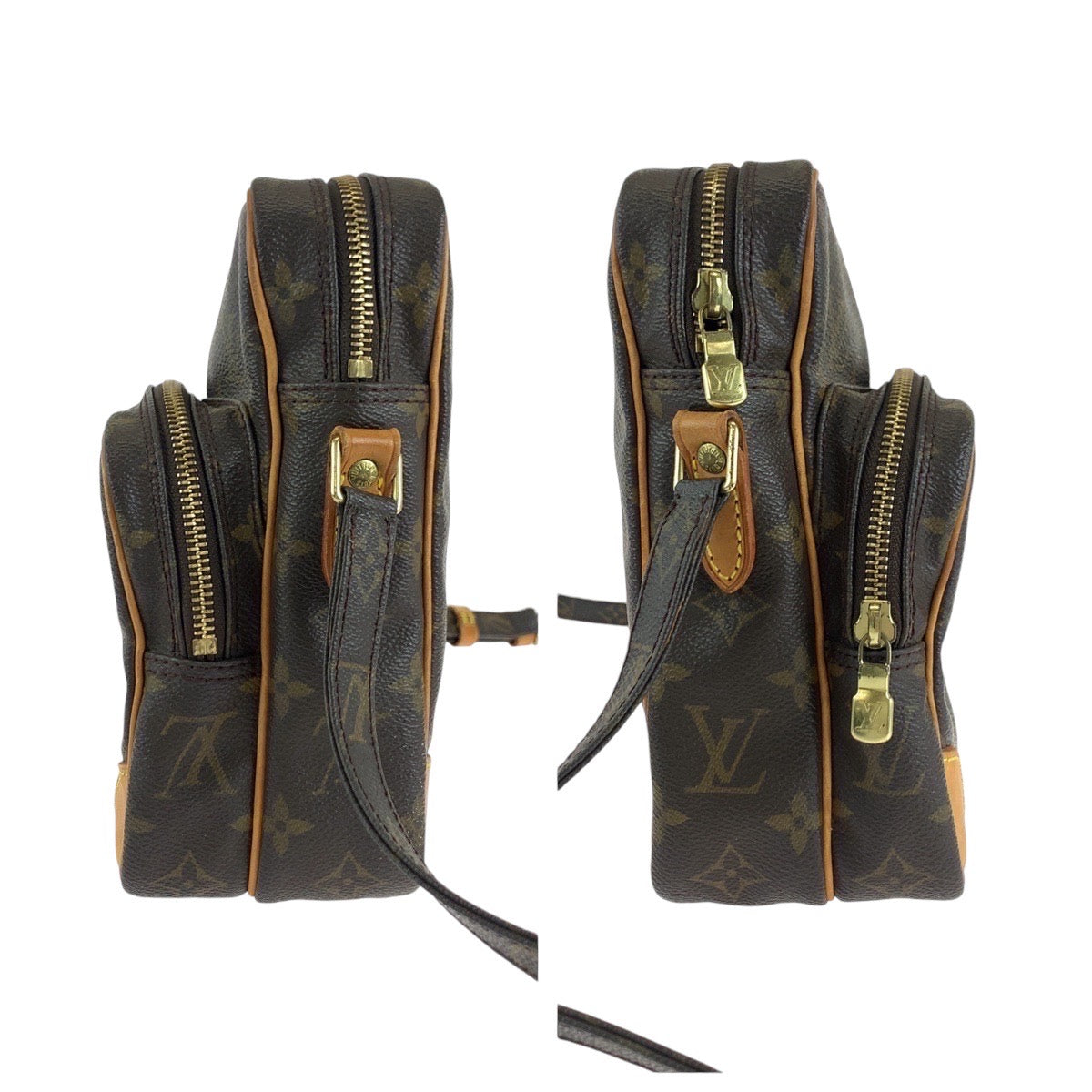 14767
LOUIS VUITTON ルイヴィトン モノグラム アマゾン ブラウン ゴールド金具 PVC / レザー M45236 ショルダーバッグ ポシェット  レディース