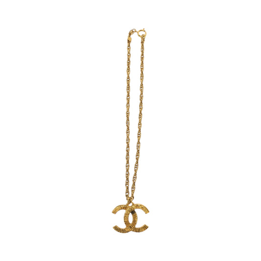 14784
CHANEL シャネル ヴィンテージ ココマーク ゴールド メタル ネックレス 93P刻印  レディース AB52