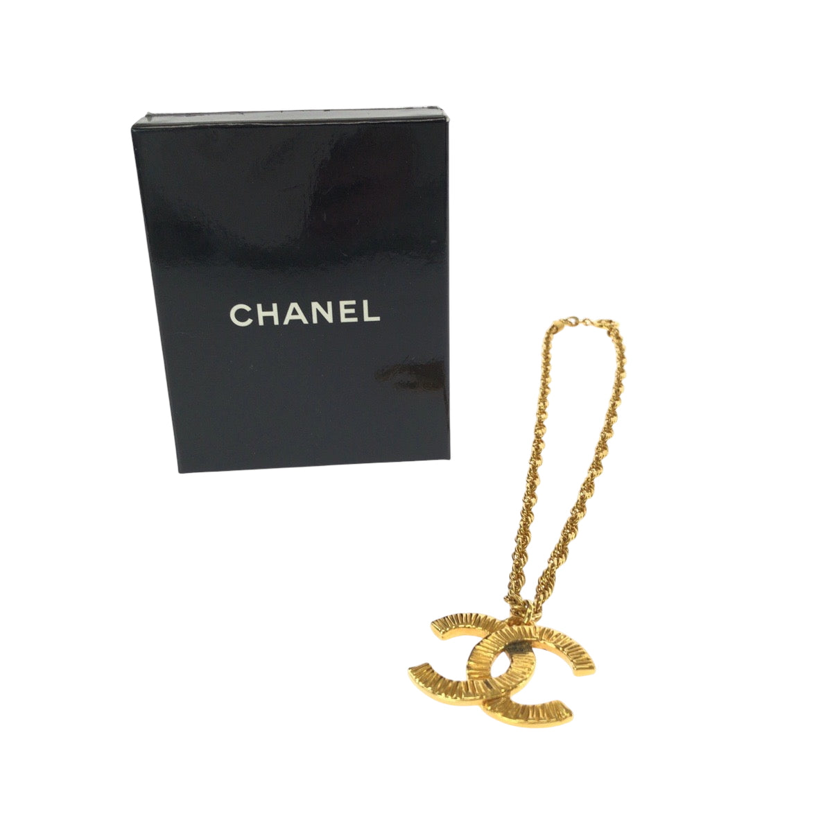 14784
CHANEL シャネル ヴィンテージ ココマーク ゴールド メタル ネックレス 93P刻印  レディース AB52